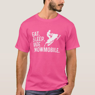 Camiseta Eee Sleep Rie Snowmobile Funny Motor Sled Snowmob
