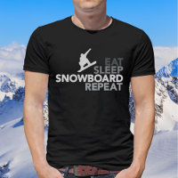 Eee Sleep Snowboard Guay Typografía gris de moda
