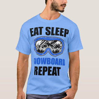 Camiseta Eee Sleep Snowboard Repetir el paso de snowboard