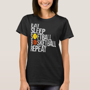Camiseta Eee Sleep Sofball Basketball Repeat Ball Game Da