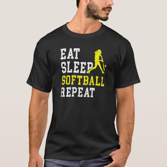 Camiseta Eee Sleep Softball Repetir Softbol (Anverso)