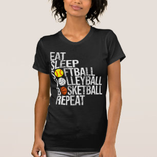 Camiseta Eee Sleep Softball Voleibol Basketball Repetir Fu