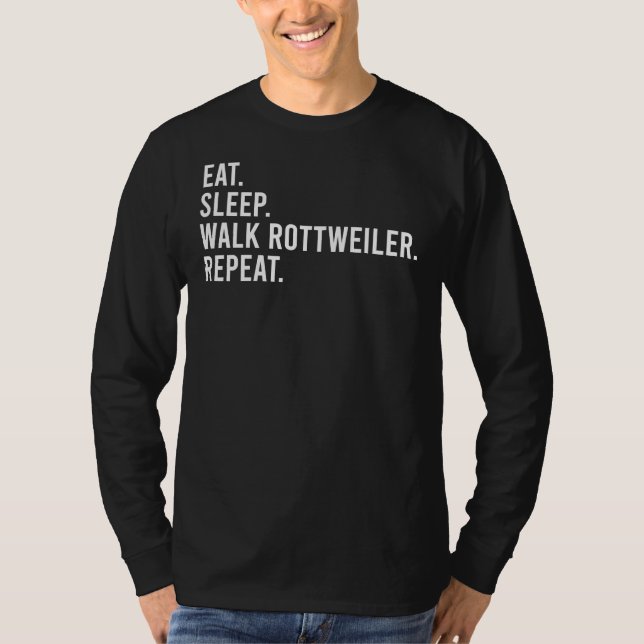 Camiseta Eee Sleep Walk Rottweiler Repetir Perro Rottweiler (Anverso)