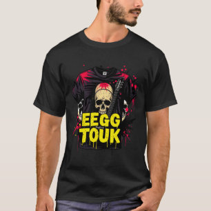 Camiseta Eegg Touk Electric Guitar & Skulls Grunge T-Shirt