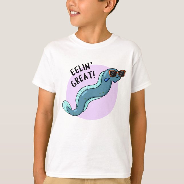 Camiseta Eelin Great Funny Slippery Eel Pun (Anverso)