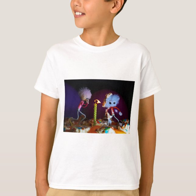 Camiseta Een wens doen bij het uitblazen van het kaarsje.. (Anverso)