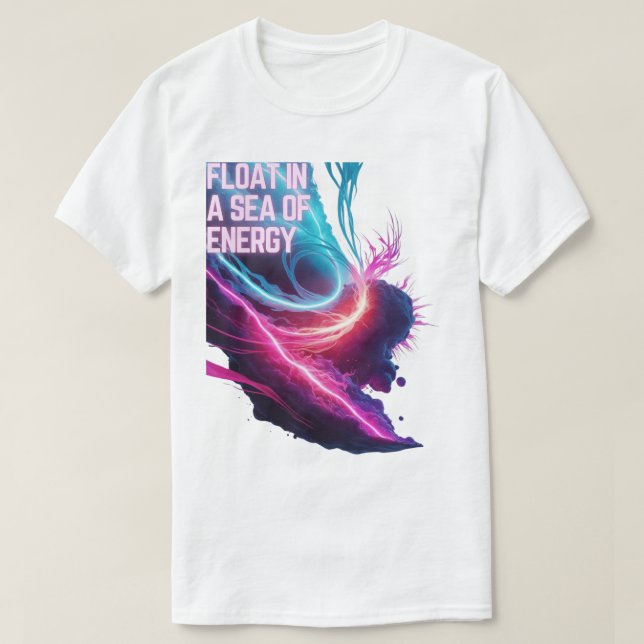 Camiseta Eérea Eléctrica - Flota en un mar de energía (Diseño del anverso)