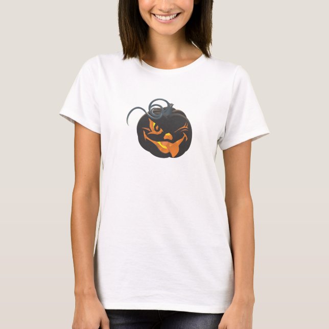 Camiseta eerie Black Pumpkin Halloween Shirt (Anverso)