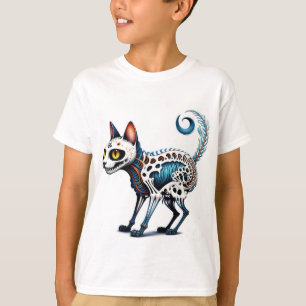 Camiseta Eerie Cat-Skull Fusion - Artista Detallado