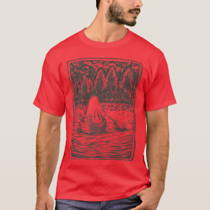 Camiseta EERIE GHOST ROWING BOAT A TRAVÉS DEL LAGO Meme DE 