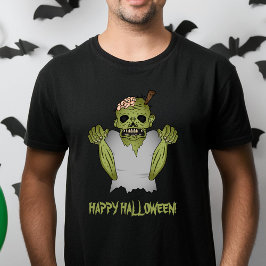 Camiseta Eerie Zombie Green Undead Halloween Ghoul