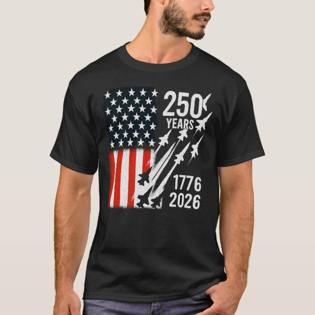Camiseta EEUU 250º Aniversario 1776-2026 Semiquincentenario (Anverso)