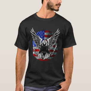 Camiseta Eeuu 4 De Julio Eagle Light Patriótica Estadounide
