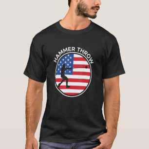 Camiseta Eeuu America Flag Hammer Throwing