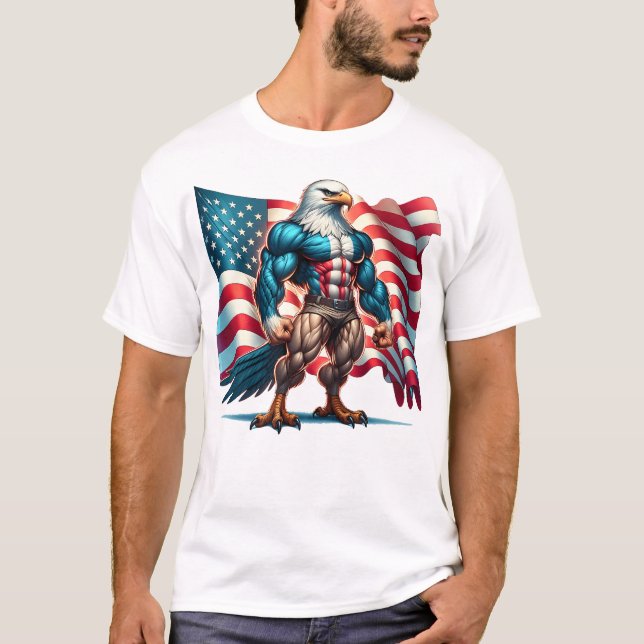 Camiseta Eeuu Bandera Americana Bald Eagle Freedom Patrioti (Anverso)