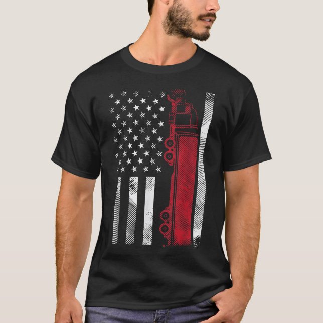 Camiseta EEUU Bandera Americana Semi Conductor de Camión 18 (Anverso)