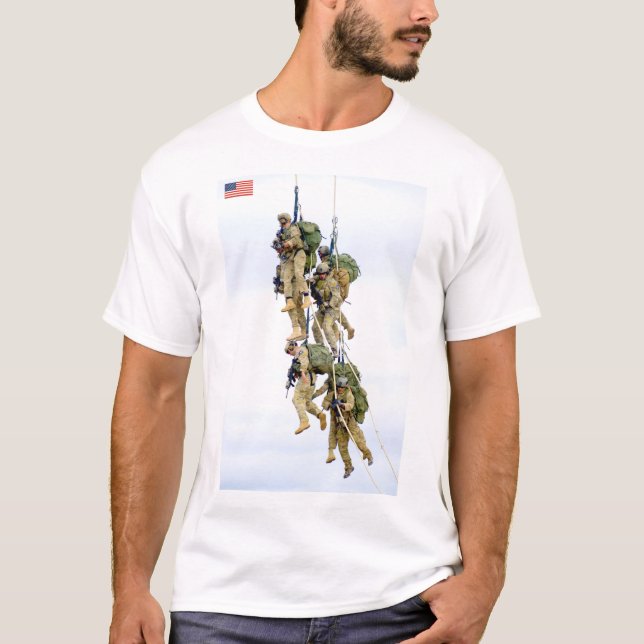 Camiseta EEUU COMBAT SQUAD - Extracción de helicópteros (Anverso)