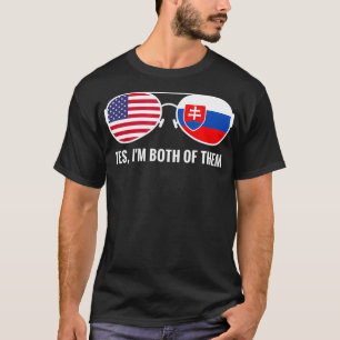 Camiseta EEUU Eslovaquia Bandera gafas de sol País eslovaco