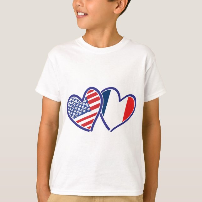 Camiseta EEUU—Francia-amor (Anverso)