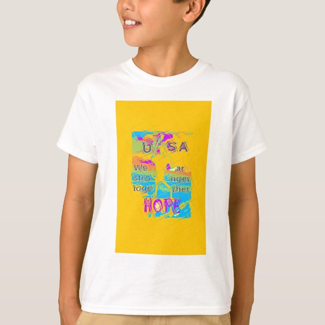 Camiseta EEUU Hope: Colorido diseño texturado (Anverso)