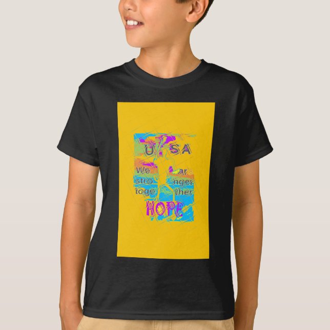 Camiseta EEUU Hope: Colorido diseño texturado (Anverso)