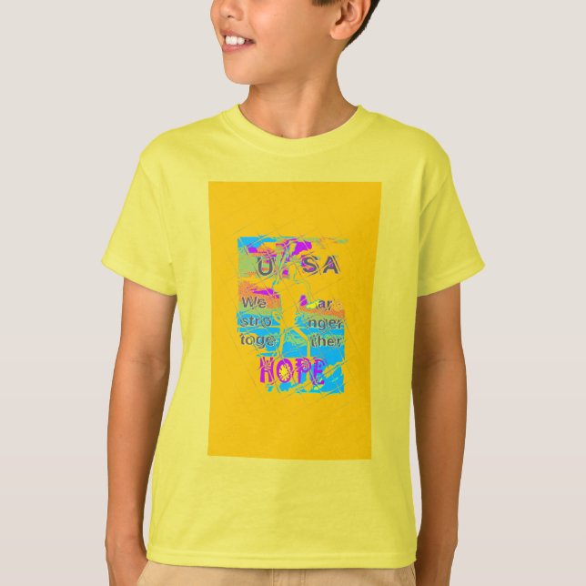 Camiseta EEUU Hope: Colorido diseño texturado (Anverso)