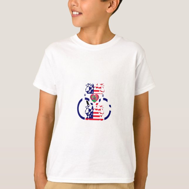 Camiseta EEUU Hope Hermosa Ar de diseño de Bandera Nacional (Anverso)