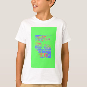 Camiseta EEUU Hope: Neon Lemon y arte Naranja