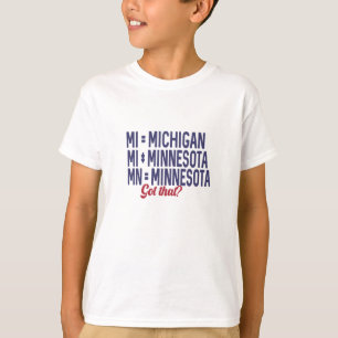 Camiseta EEUU - IM = Confusión de Michigan No Minnesota