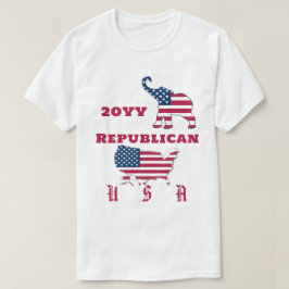 Camiseta EEUU Mapa de elefante Fiesta republicano en elecci