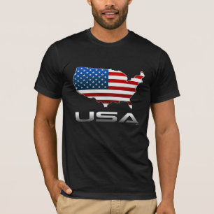 Camiseta EEUU: Mapa y bandera
