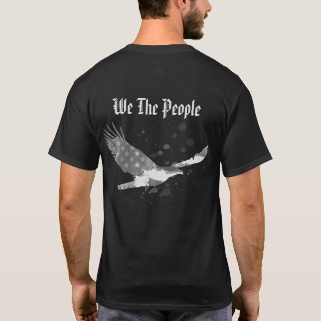 Camiseta *~* EEUU Nosotros, la Bandera del Pueblo, Águila A (Reverso)