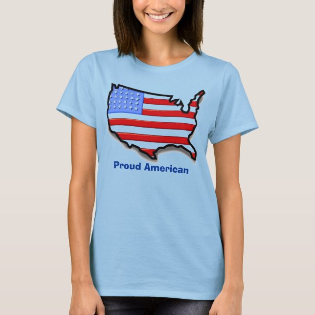 Camiseta EEUU, Orgulloso Americano (Anverso)