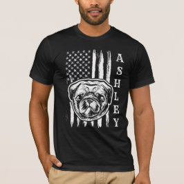 Camiseta EEUU Patriot Pug Dog Mascota de EEUU T-Shirt