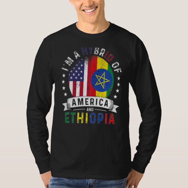 Camiseta EEUU Patriota Etiopía Bandera Etíope Estadounidens (Anverso)