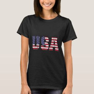 Camiseta Eeuu Patriotic American Flag Shirmen Mujeres Niños