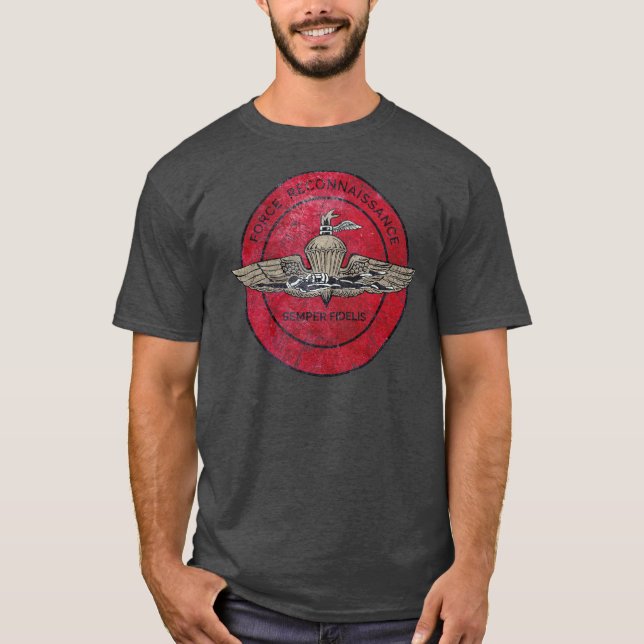 Camiseta EEUU Semper Fidelis Vintage Emblem (Anverso)