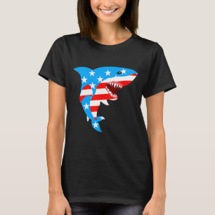 Camiseta Eeuu Shark Patriot Freedom 4 De Julio