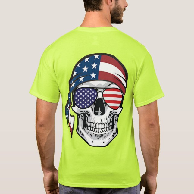 Camiseta EEUU Spyder Ryders - Skull RWB Back (Reverso)