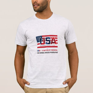 Camiseta EEUU - Una nación de libertad Patriótico Premium