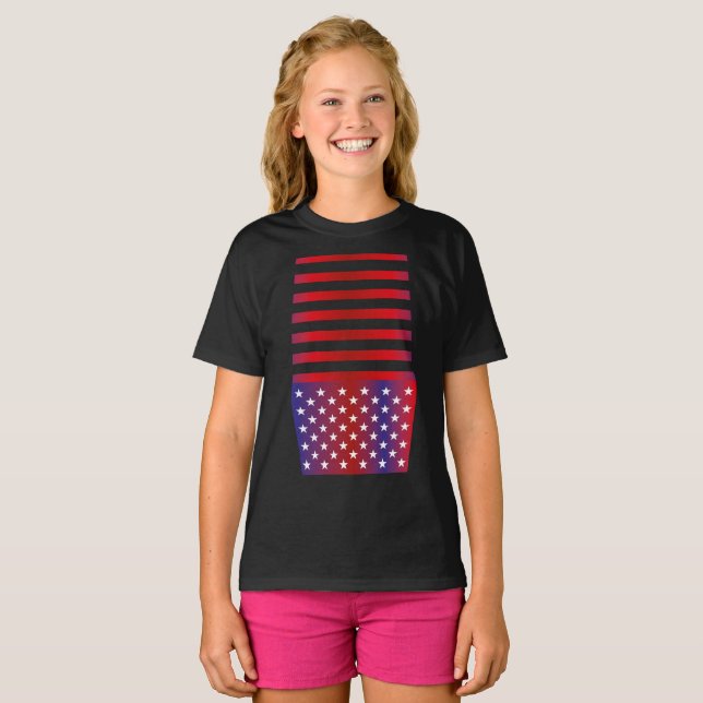 Camiseta EEUU/USA FLAG Text Style BARNA by MASANSER (Anverso completo)