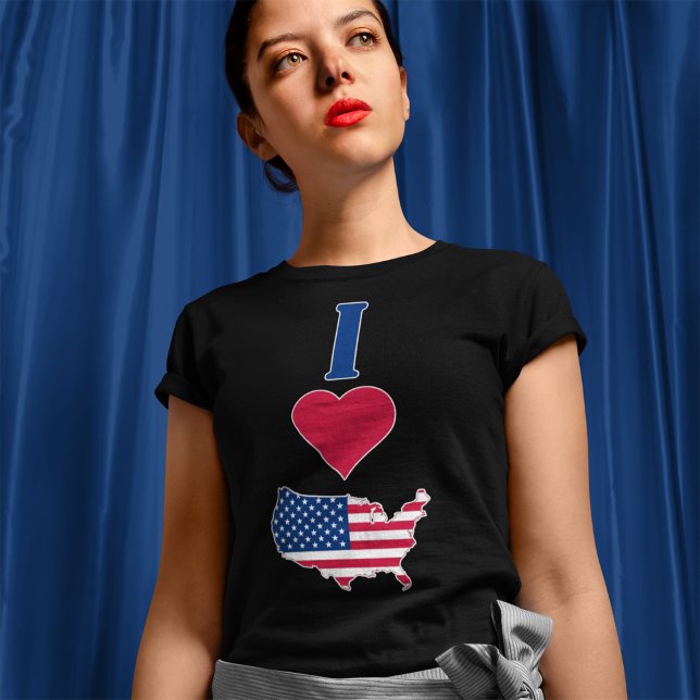 Camiseta EEUU Vertical I love United States America Flag Ma (Subido por el creador)