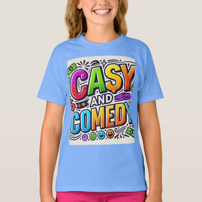 Camiseta Efectivo y comedia (camiseta diseñada) (Anverso)