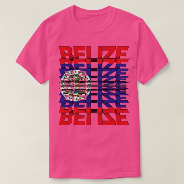 Camiseta efecto Belice Flag Flip Text (Diseño del anverso)