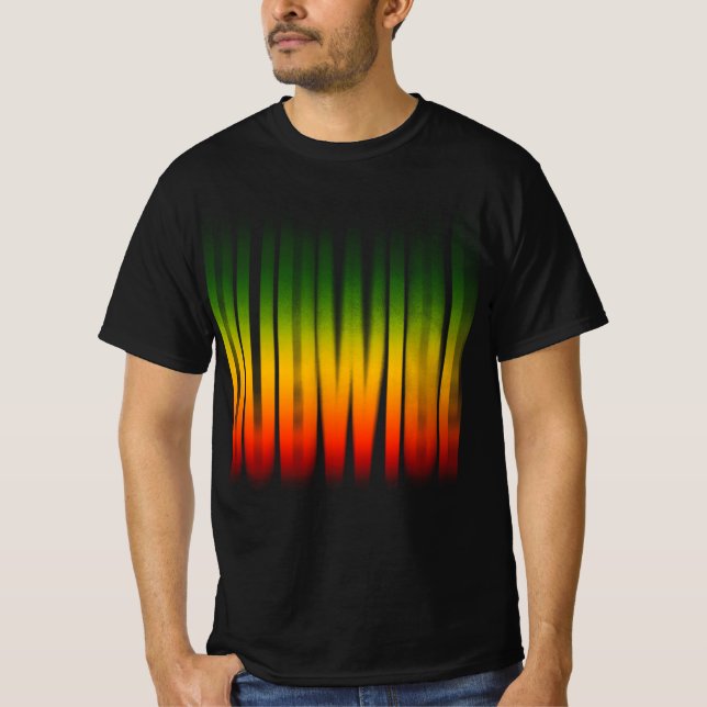 Camiseta Efecto borroso de Dubwise Typography Rasta Reggae (Anverso)