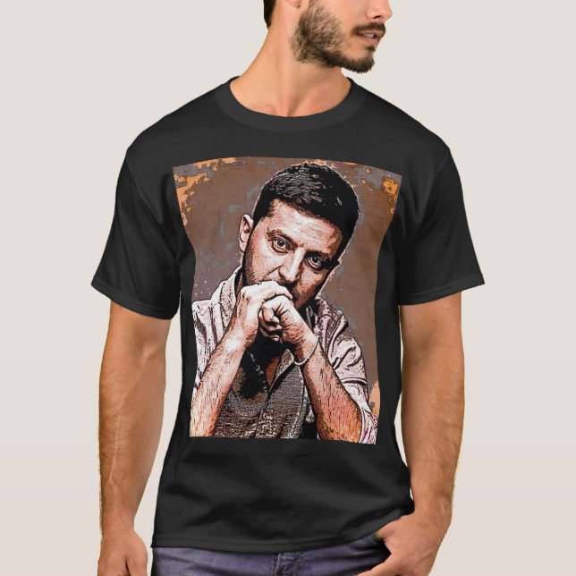 Camiseta Efecto de arte del presidente de Ucrania Volodymyr (Anverso)