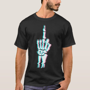 Camiseta Efecto de destello de la mano del dedo del dedo de