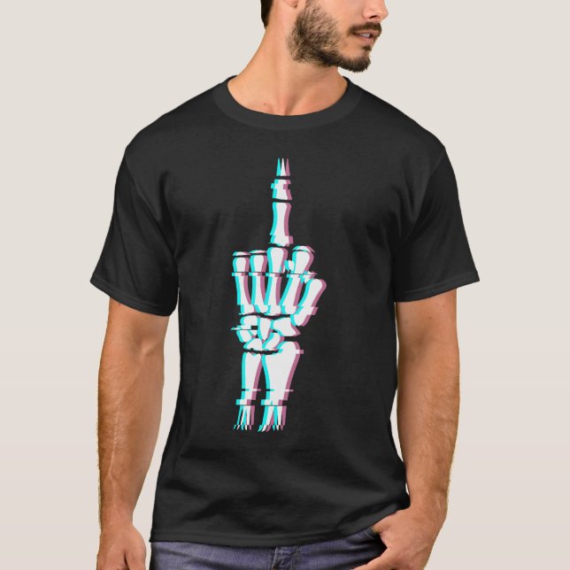 Camiseta Efecto de destello de la mano del dedo del dedo de (Anverso)