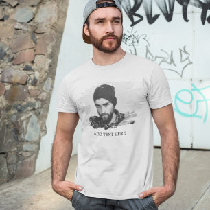 Camiseta Efecto de foto personalizada grabada moderna