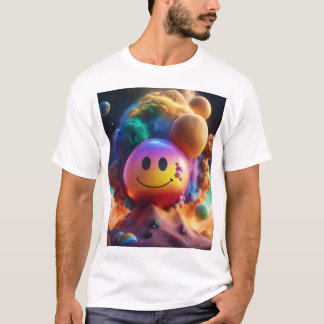 Camiseta efecto de la arcilla linda el arco iris